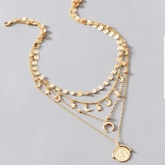 *Fran* Moon and Stars Necklace - Picture 2 of 3